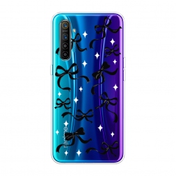 Силиконовый чехол Милые чёрные бантики на Realme XT