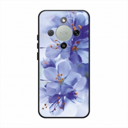Матовый силиконовый чехол Фиолетовые цветки на Honor X9d
