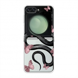 Силиконовый чехол Snake and butterflies 3 на Samsung Galaxy Z Flip 6
