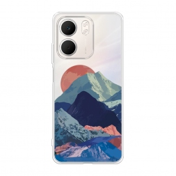 Силиконовый чехол Закат в снежных горах на OPPO A5x