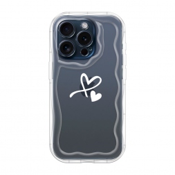Волнистый чехол Сердечко минимализм на iPhone 15 Pro
