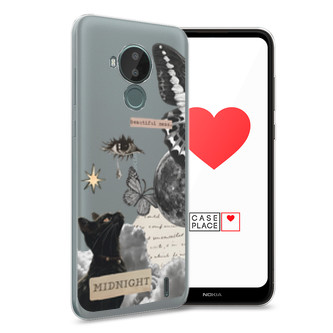 Силиконовый чехол midnight collage на Nokia C30