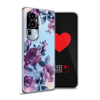Силиконовый чехол Purple Blossoms на Oppo Reno 10