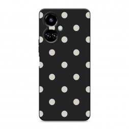 Матовый силиконовый чехол Бежевый горох на Tecno Camon 19 Pro 4G