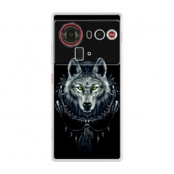 Силиконовый чехол Волк оберег на ZTE Nubia Z80 Ultra