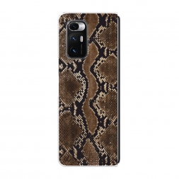 Силиконовый чехол Кожа коричневой змеи на Xiaomi Mi Mix Fold