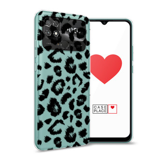 Силиконовый чехол Окрас леопарда фон на Xiaomi Poco C40