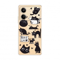 ����������� ����� Black cat doodles �� Xiaomi Poco X6 Neo