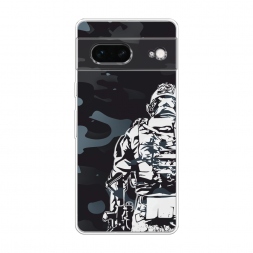 Силиконовый чехол Спина солдата на Google Pixel 7