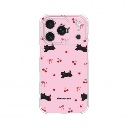 Силиконовый чехол cherry cat на iPhone 17 Pro