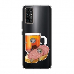Силиконовый чехол Котёнок бутерброд на Honor 30