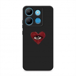Матовый силиконовый чехол heart eye 2 на Infinix Smart 7 Plus