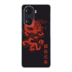 Силиконовый чехол Красный дракон на Honor 60 Pro