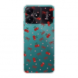 Силиконовый чехол Вишни и ленточки на Poco M6 Pro 5G