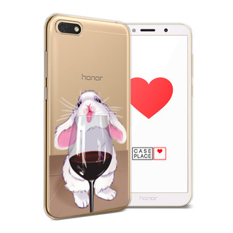 Силиконовый чехол Кролик облизывает бокал на Huawei Y5 2018