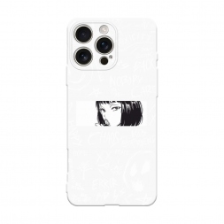 Soft touch ����� Manga graffiti white �� iPhone 16 Pro Max