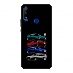 Матовый силиконовый чехол JDM Legend cars на Honor 9X