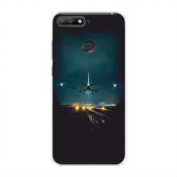 Силиконовый чехол Ночной рейс на Honor 7A Pro