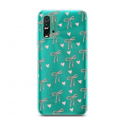 Силиконовый чехол Бантики и сердечки на Xiaomi Redmi 9T