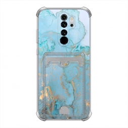 Голубой мрамор рисунок на Xiaomi Redmi Note 8 Pro