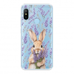 Силиконовый чехол Зайчик с лавандой на Xiaomi Redmi 6 Plus