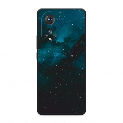 Матовый силиконовый чехол Синий космос на Huawei Nova 9