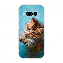 Силиконовый чехол Котенок просит есть на Nothing Phone 4a
