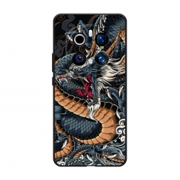 Матовый силиконовый чехол Japanese Dragon на Honor Magic 7 Pro