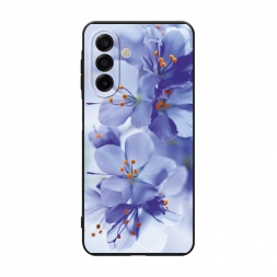 Матовый силиконовый чехол Фиолетовые цветки на Samsung Galaxy A17