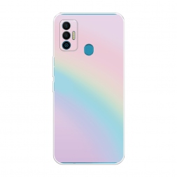 Силиконовый чехол Нежная радуга на Tecno Spark 7