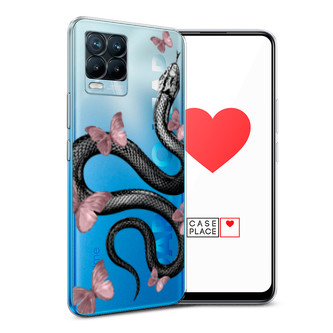 Силиконовый чехол Snake and butterflies 3 на Realme 8 Pro