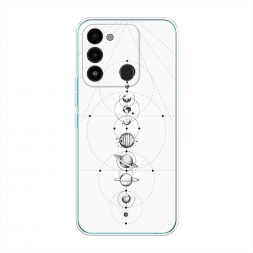 Силиконовый чехол Парад планет на Tecno Spark Go 2022