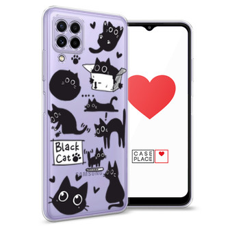 ����������� ����� Black cat doodles �� Samsung Galaxy A22