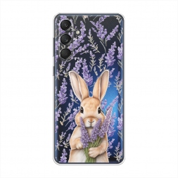 Силиконовый чехол Зайчик с лавандой на Samsung Galaxy M55