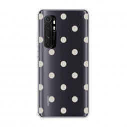 Силиконовый чехол Бежевый горох на Xiaomi Mi Note 10 lite