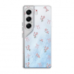 Силиконовый чехол Розы и ленточки на Tecno Camon 40 Pro 5G