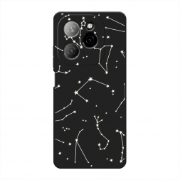 Матовый силиконовый чехол Созвездия на Tecno Spark 20 Pro 5G