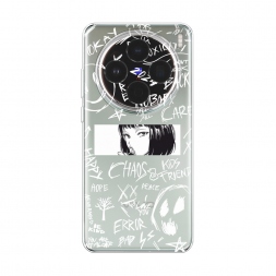 Силиконовый чехол Manga graffiti white на Vivo X200