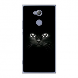 Силиконовый чехол Взгляд черной кошки на Sony Xperia XA2 Ultra