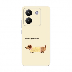 Силиконовый чехол Такса в свитерке 1 на Xiaomi Poco M7 Pro