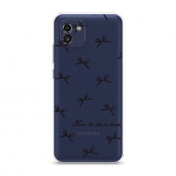 Силиконовый чехол How to tie a bow 2 на Samsung Galaxy A03