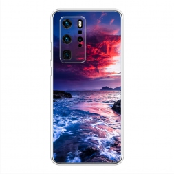 Силиконовый чехол Волны 1 на Huawei P40 Pro