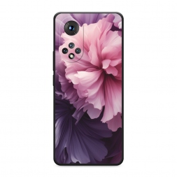 Матовый силиконовый чехол Фиолетовые бутоны на Huawei Nova 9