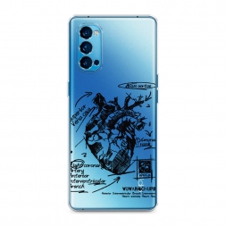 Силиконовый чехол Анатомическое сердце 2 на Oppo Reno 4 Pro 5G