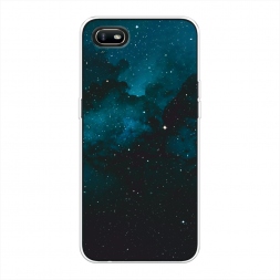 Силиконовый чехол Синий космос на Oppo A1k