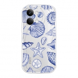 Волнистый чехол Морской паттерн на Poco X8 Pro Max