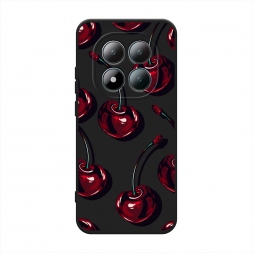 Матовый силиконовый чехол Сочные черешни 4 на Redmi Note 15 Pro 4G