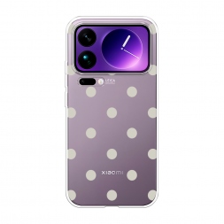 Силиконовый чехол Бежевый горох на Xiaomi 17 Pro Max