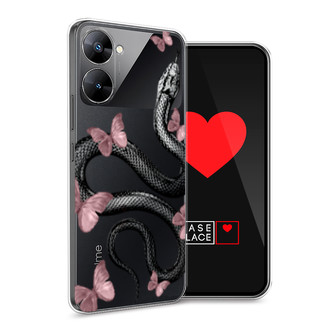 Силиконовый чехол Snake and butterflies 3 на Realme V30 5G