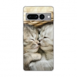 Силиконовый чехол Милые котята на Google Pixel 7 Pro
